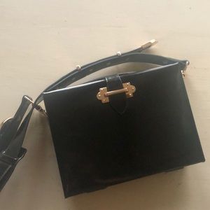 Patent Purse with gold hardware